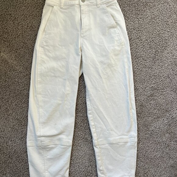 Everlane, The Utility Barrel Pant, Color: Bone, Size 4 - Picture 4 of 5